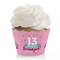 Big Dot of Happiness Girl 13th Birthday - Official Teenager Birthday Party Decorations - Party Cupcake Wrappers - Set of 12